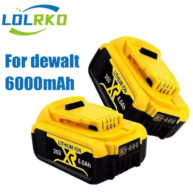 20V 6000mAh Li Ion Battery for Dewalt Power Tools Replaceable DCB205