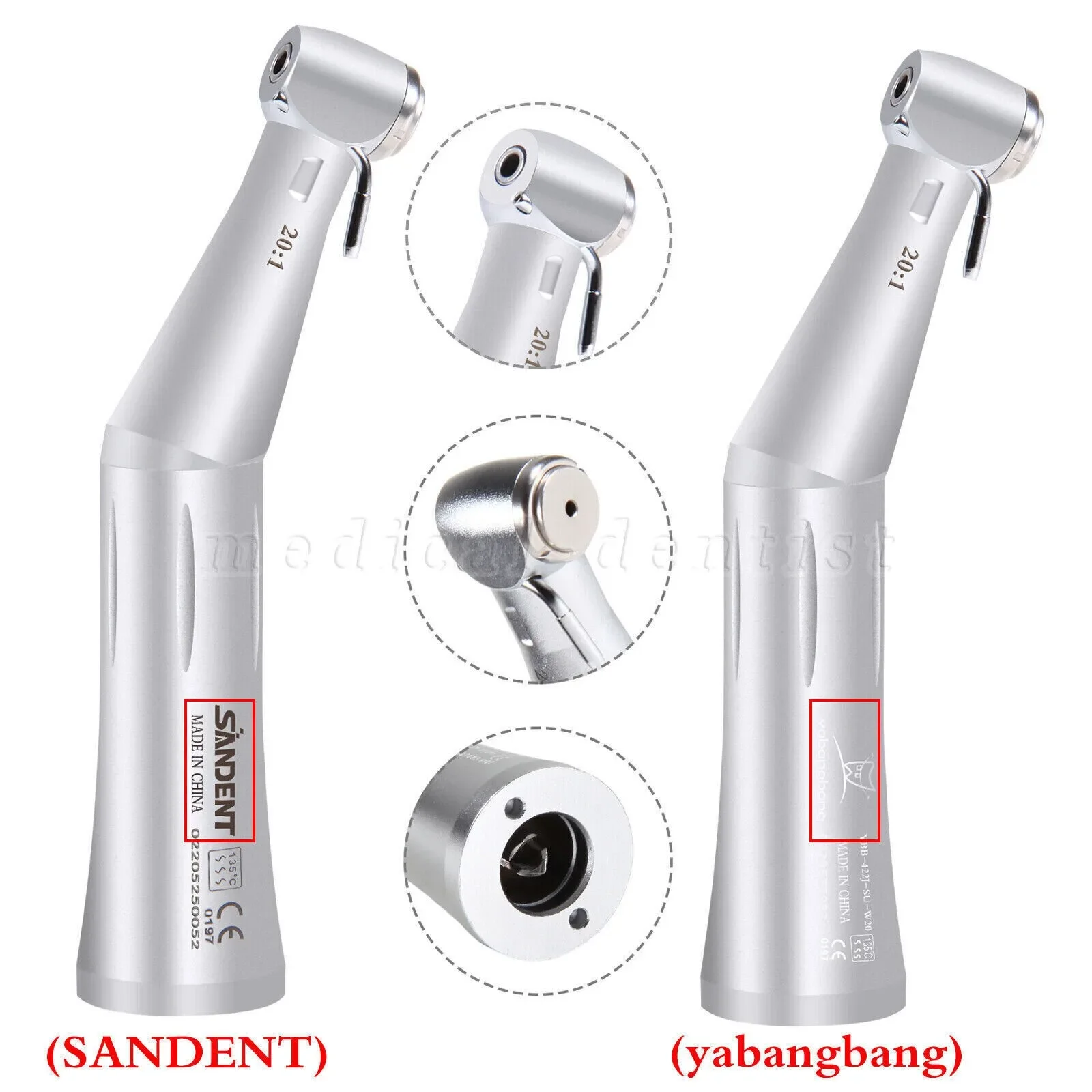 NSK Style Dental Implantat Reduction 20:1 Low Speed Push Button Contra Angle Handstück
