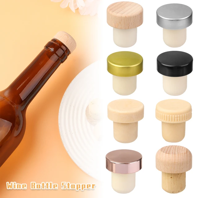  30 Pcs T-Shaped Wine Bottle Corks, T-Shaped Cork Plugs,  Reusable Wine Bottle Stopper, Wine Bottle Cork Stopper with Plastic Tops, Sealing  Plug Bottle Stopper for Wine Beer Bottle Glass Bottles: Home