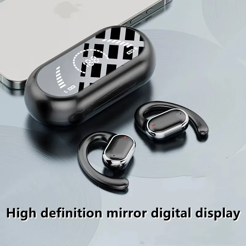 OWS Earhook Earphones Bluetooth 5.3 Low Latency Gaming Sport Headset HiFi Stereo Noise Reduction Earbuds for iPhone Xiaomi Samsu