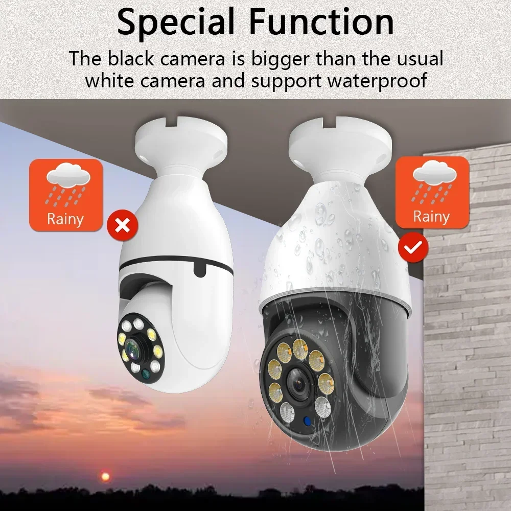 ANSVICAM 5MP Bulb IP WIFI Camera 5G WiFi TUYA Smart Life Alexa Google Home Water