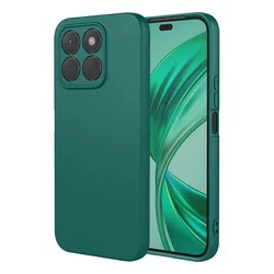 Flexible Liquid Silicone TPU Protective Case - Premium Protective Cover s Capa for Honor X6A 5G (Dark Green)