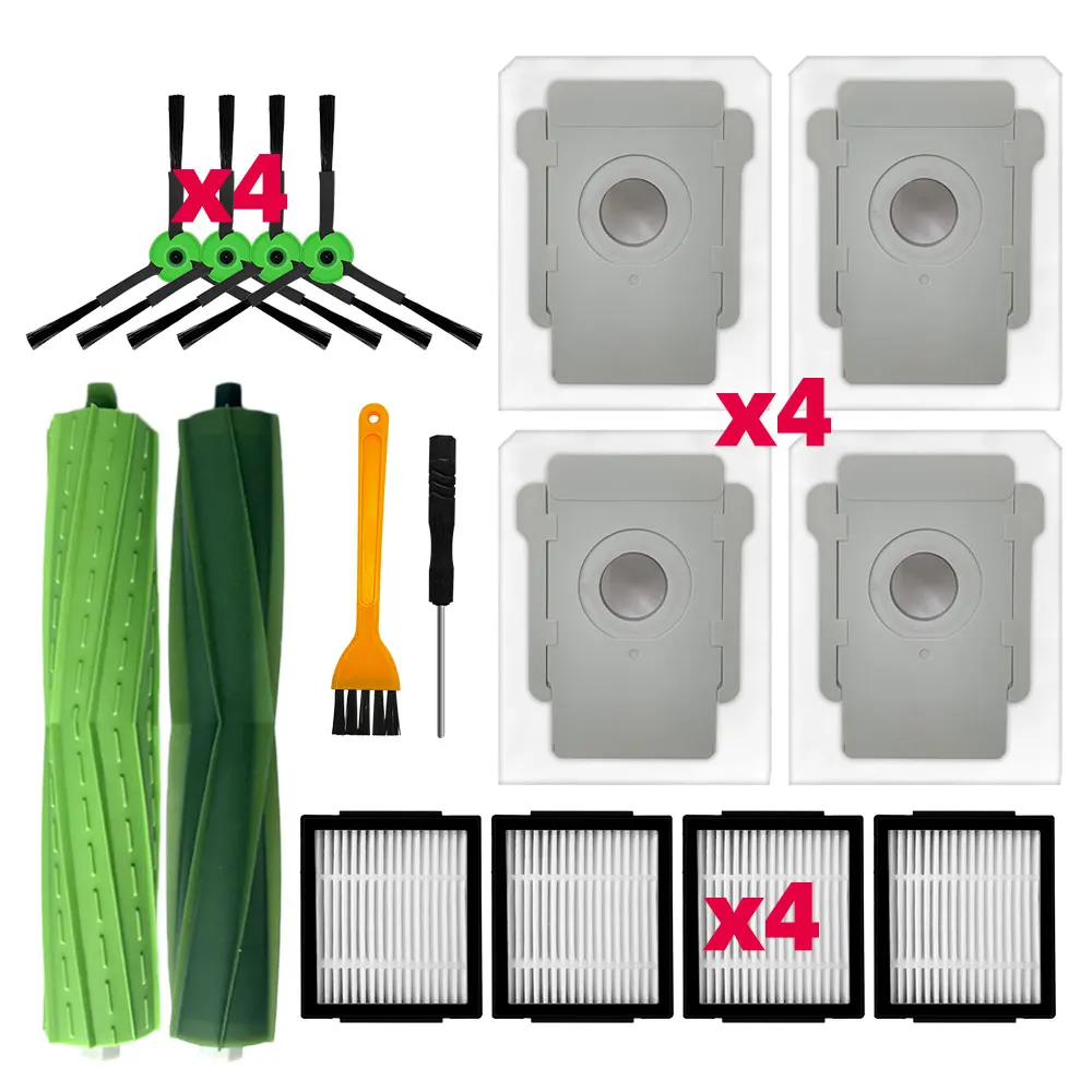 Ultimate Cleaning Accessories Kit: Main Brush, Side Brushes, HEPA Filters, Mop Cloths, and Dust Bags