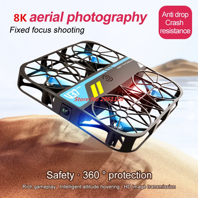 Mini Drone 4K 6K 8K avec Caméra, 2 Batteries, Jouet Télécommandé