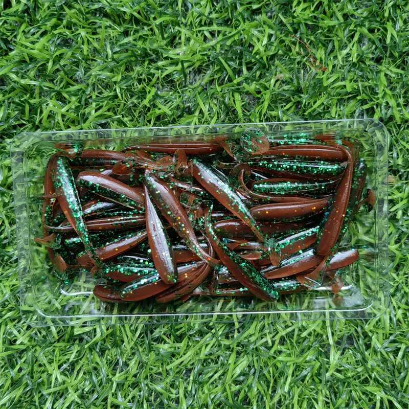 50PCS Micro Soft Fishing Lures 0.35g/35mm T-tail Worm Lure Small Artificial Bait Jig Wobblers Bass Pike Fishing Tackle - Image 11
