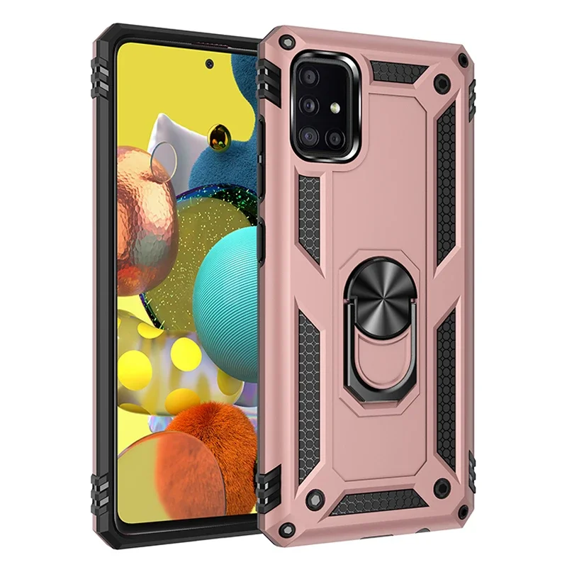 Fashion Armor Case with Metal Ring - Anti-Drop Shockproof Cover