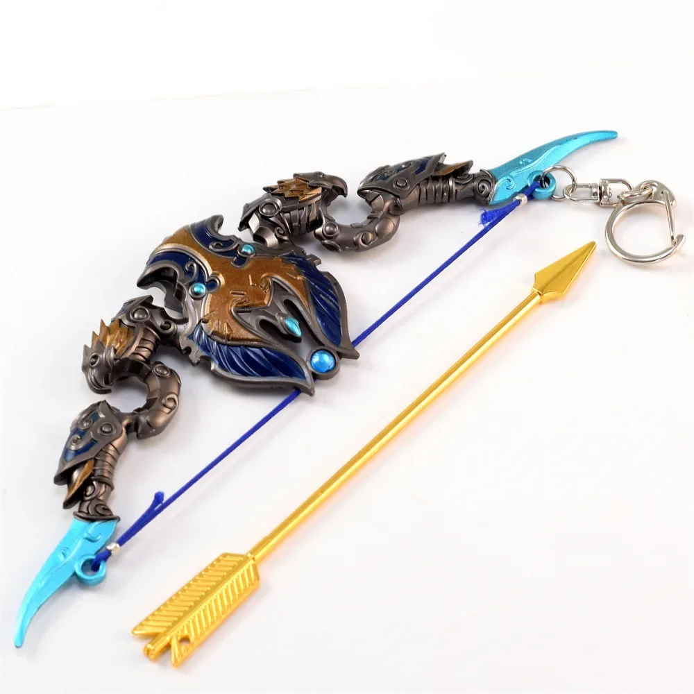 World of Warcraft Weapon Thori'dal, The Stars' Fury Bow Sunwell Kil'jaeden Game Peripheral 18cm Metal Weapon Model Sword Toys 6