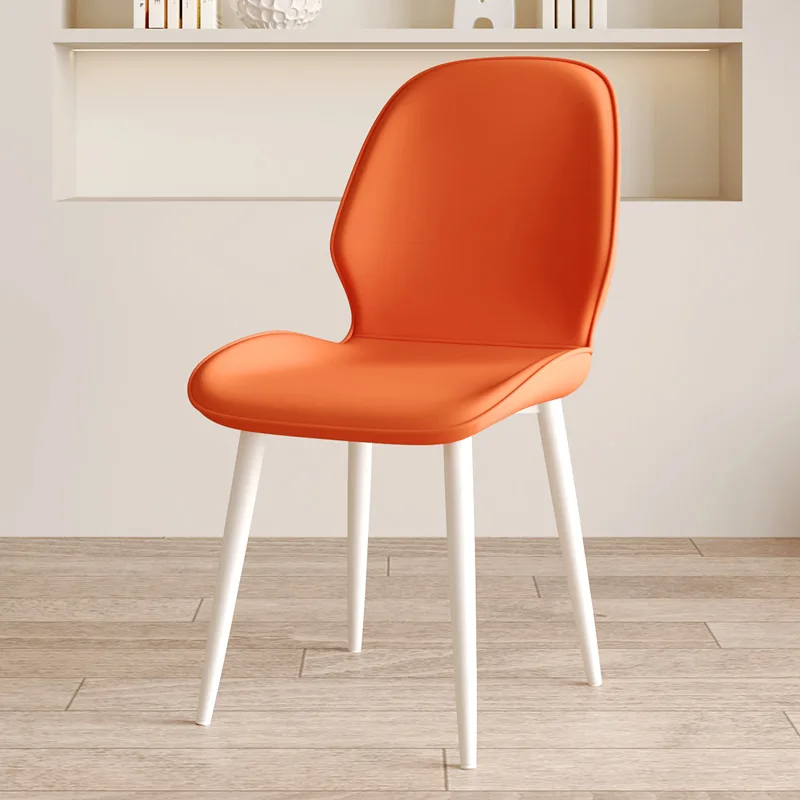 

Office Upholstery Dining Chairs Nordic Leather Orange Living Room Chairs Kitchen Dressers Sedie Da Pranzo Home Furniture A2