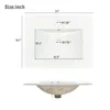 [Sink Only]24 Inch Modern Bathroom Vanity Modern White Bathroom Sink Rectangle Above Counter Porcelain Ceramic Vessel Vanity 2