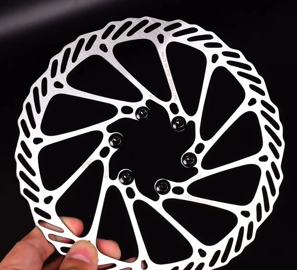 2PC MTB 자전거 디스크 브레이크 로터 스테인레스 스틸 6볼트 브레이크 디스크 160MM 180MM 203MM 시마노 자전거 부품용 자전거 디스크 브레이크