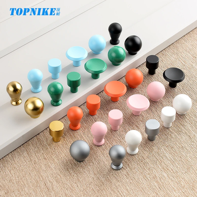 Small Knob Wardrobe Door Drawer Single-hole Children&rsquo;s Handle Cabinet Orange Green Pink Red Blue White Gray Pulls furniture handles,kitchen door handles