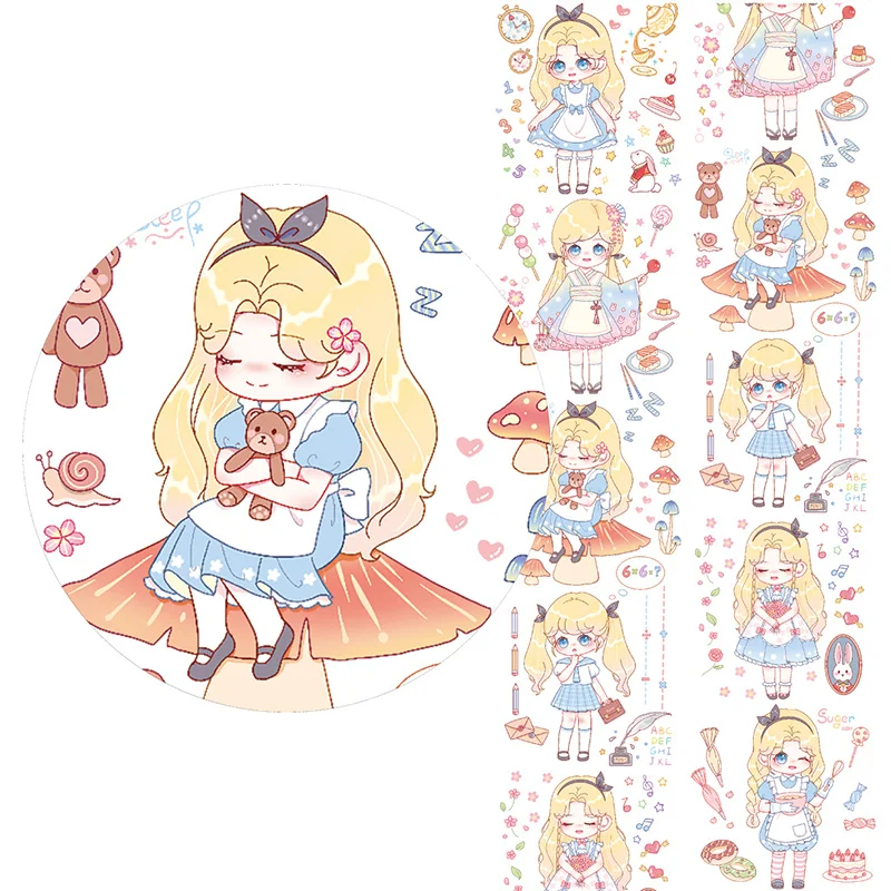 

washi tape roll Character Decoration Paper Sticker Lovely Fairy Tale