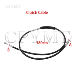 Motorcycle Clutch Control Cable Line - Multiple Length Options (140cm, 160cm, 180cm) (Black 180cm)