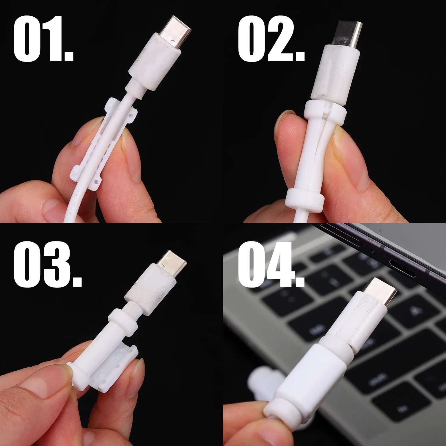 Durable Silicone Cable Protector for Universal Charger Cords
