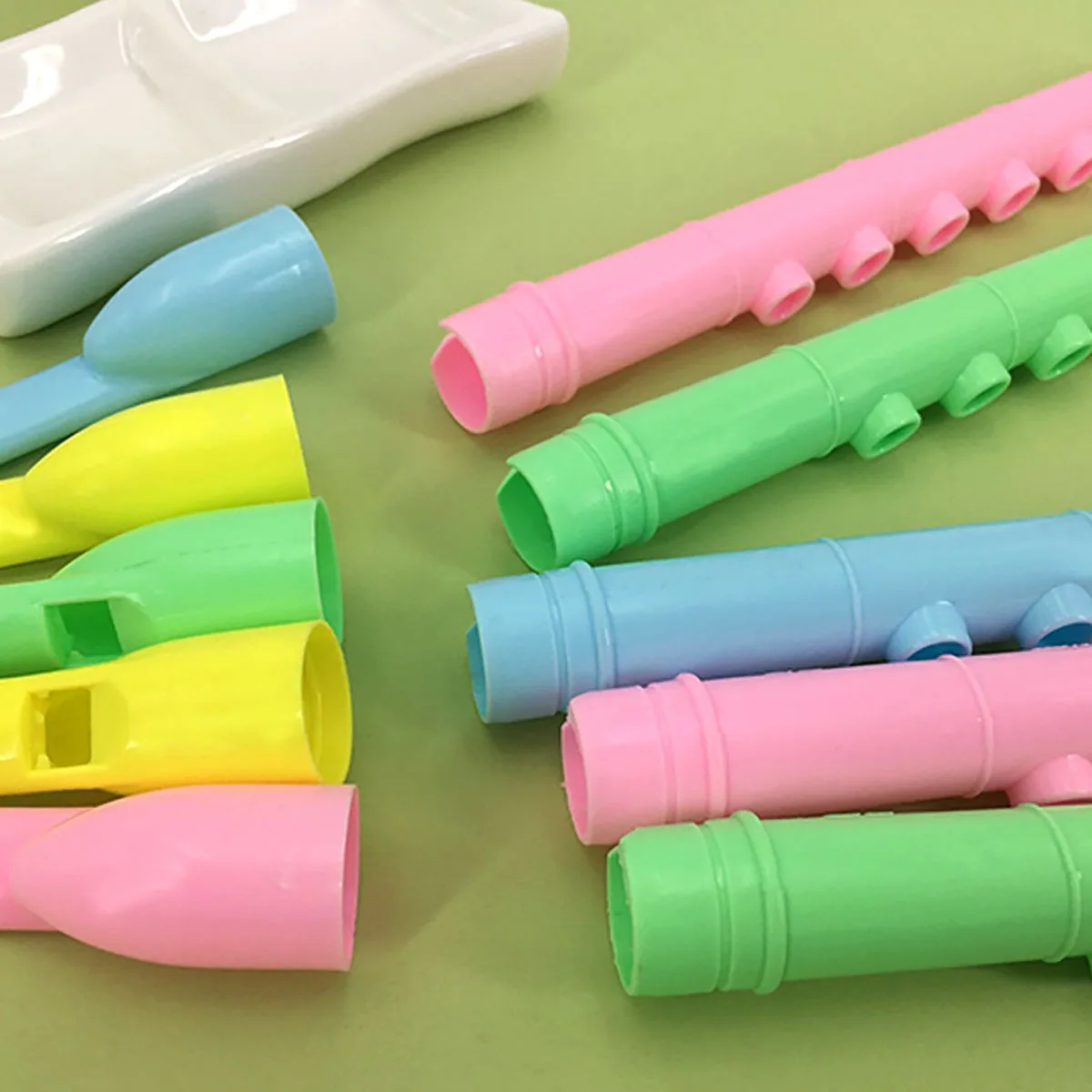 20 Pcs Mini Fun Kids Party Favor Colorful Flute Musical Instrument Toys Birthday Gift Souvenir Piñata Boys Girls Carnival Prizes 2