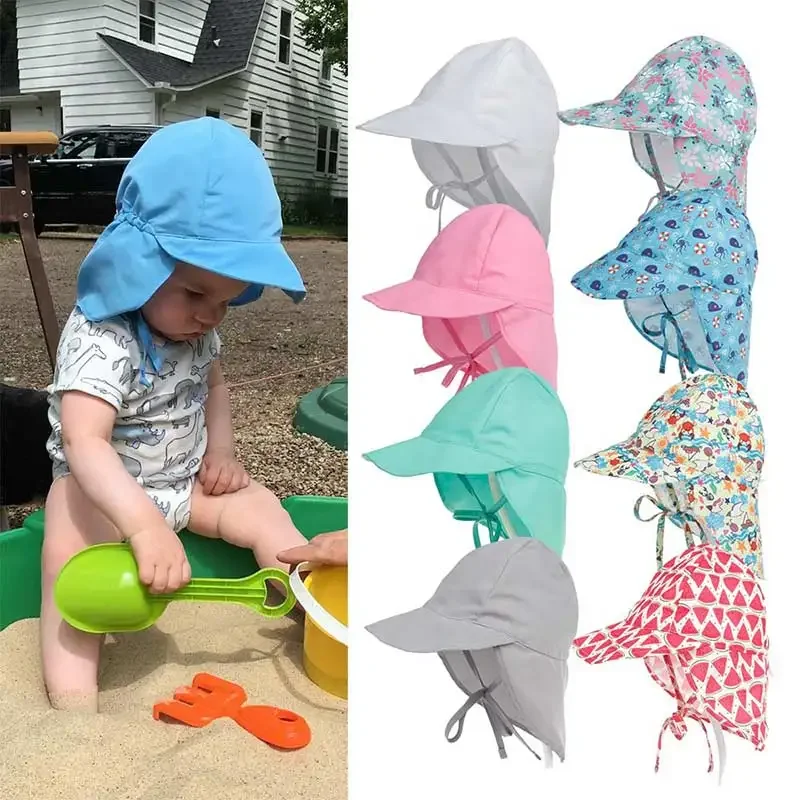 

Quick-drying l Children's Bucket Hats For 3 Months To 5 Years Old Kids Wide Brim Beach UV Protection Outdoor Essential Sun Caps