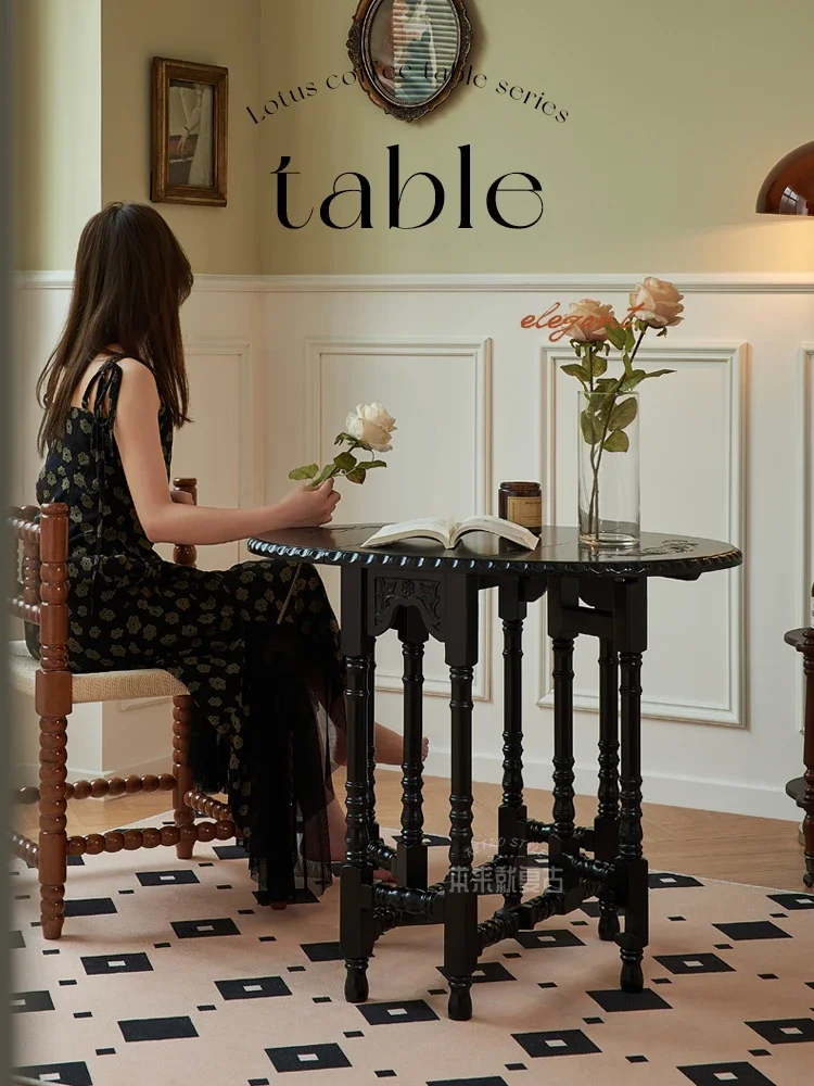 

Medieval Butterfly Coffee Table Retro Folding Table Solid Wood Household Small Unit Creative Custom Design Home Decoration