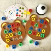 Geometric Shape Puzzle Game Color Matching Toy for Children Reaction Learning Board Developmental Toy Kids Gift 2