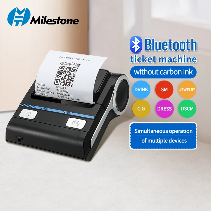 Milestone Bluetooth Receipt Printers Wireless Thermal Printer 80mm Compatible Android Windows ESC POS Printer Impressora Termica 1