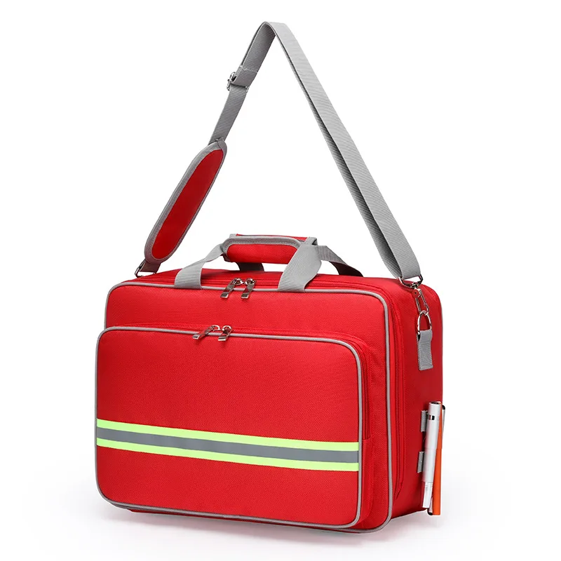 

First Aid Medical Bag Outdoor Emergency Rescue Large Capacity Bag Empty Waterproof Reflective 1800D Oxford survival kits