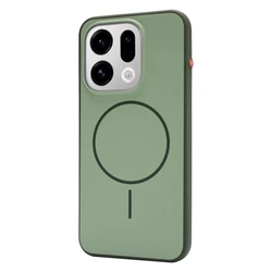 Magnetic Luxury Shockproof Anti - Fall Protective Case with Comfortable Feel and Bumper Shell Design - OPPO Find X9 (WJGJ CX Green)