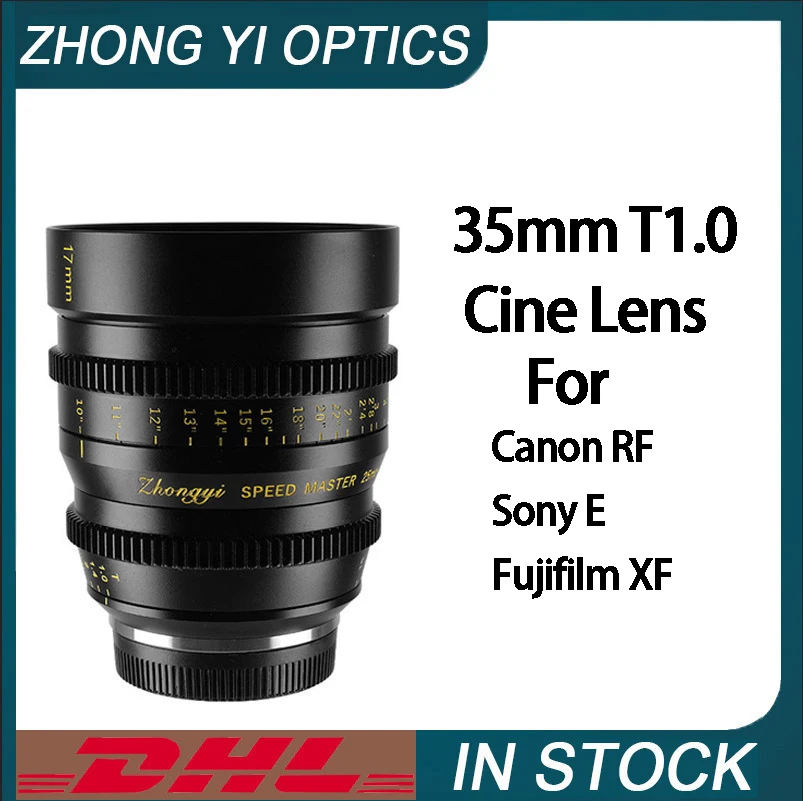 Zhongyi Optics 35 Mmt1. 0 Cine Lens Aps-C Obiettivo Ad Ampia Apertura Per Canon Rf Sony E Fujifilm Xf Mount Camera