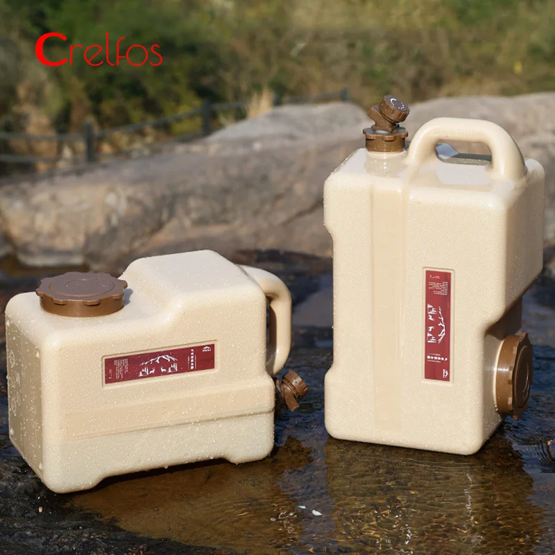 

12/19L Portable Large Water Bucket BPA-Free Water Storage Containers with Faucet Jug Tank for Camping Outdoor Hiking