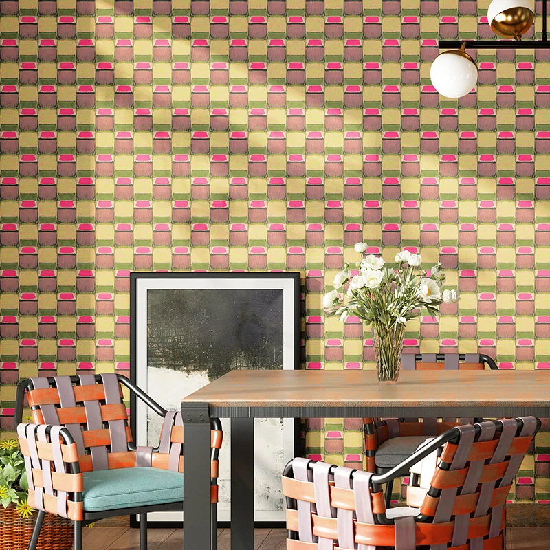 

Nordic 3D Geometric Wallpapers Personalized Square Wall Paper Roll for Bar KTV Room Walls Decor Background Wall Mural Contact