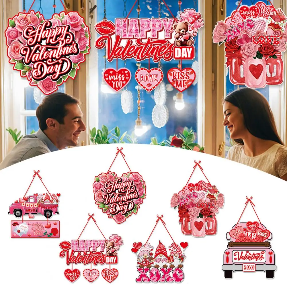 

Valentine Day Pendant Romantic Valentine's Day Door Hanging Ornaments for Home Party Decoration Wedding Supplies