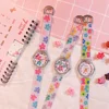 New Fashion Colorful Flower Watch for Girl Women Cute Cartoon Kids Watches Silicone Quartz Candy Color Children Wristwatch Clock 2