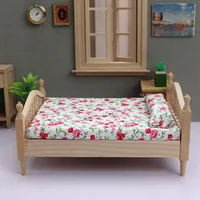 Maison de poupée créative 1/12, Mini lit, ornement, meubles de chambre à coucher, modèle de jouet, décoration DIY, beau jouet en bois fait à la main, cadeau 5