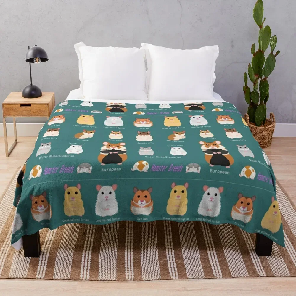 

Hamster Breeds syrian hamster Throw Blanket Designers Hairys Tourist Blankets
