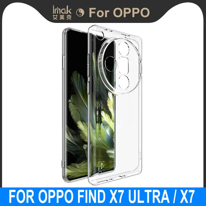 Per Oppo Find X7 Ultra Case Imak Ux-5 Silicone Trasparente Trasparente Soft Tpu Ultrasottile Cover Sottile Per Oppo Find X7 Custodie Per Telefoni