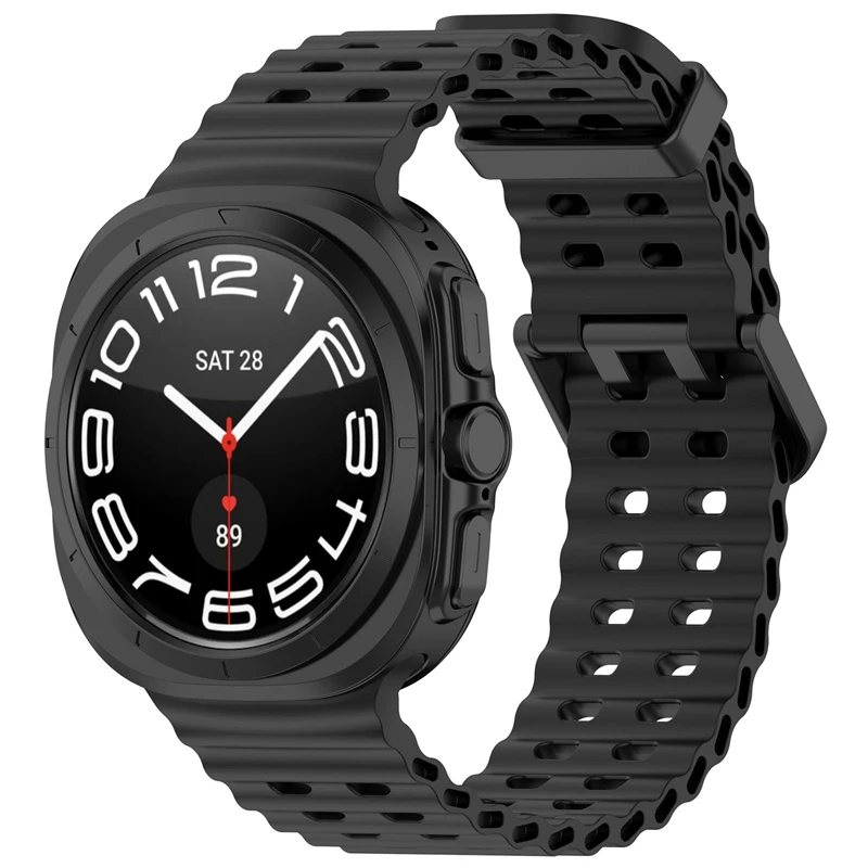Silicone Sports Strap for 47mm Watch - Soft and Adjustable Bracelet Band for Men and Women