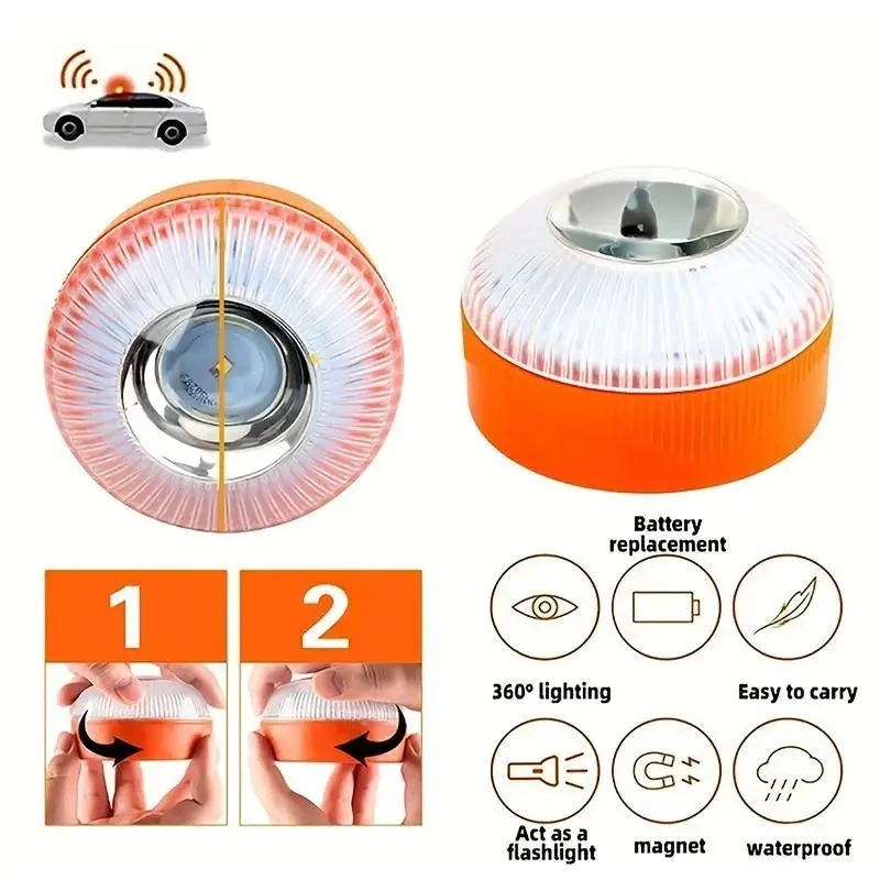 LED Emergency Light Led Car Emergency Light Flashlight Magnetic Induction Strobe Road Accident Lamp Beacon Safety Accessory