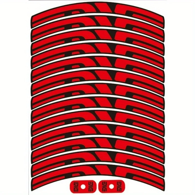 Durable Vinyl Sticker Pack for Bike and Wheel Decoration - 15pcs/Sheet, 2D Flat Design
