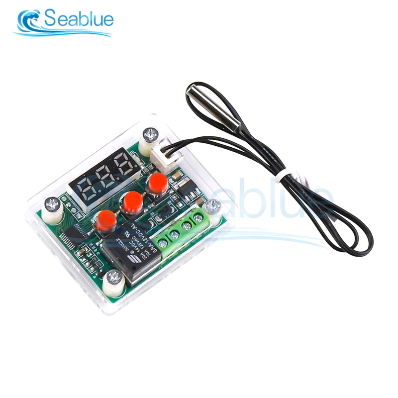 LED Digital Thermostat Temperature Controller with Waterproof NTC Sensor and Thermometer Switch Module