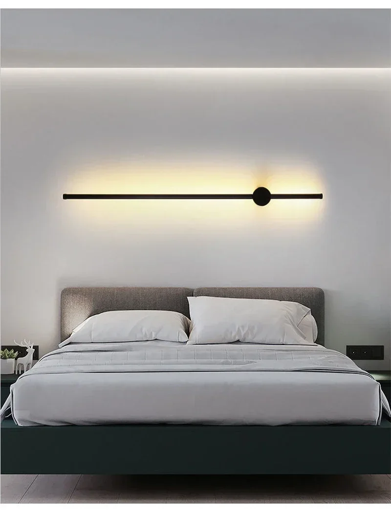 Description Picture 4 of itemModern LED wall lamp 6W 9W 12W 20W long strip wall lights sconces indoor lighting home decor living room bedroom corridor stair
