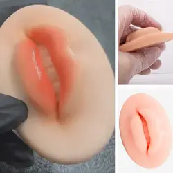 5d Tattoo Silicone Lip Practice Skin Template Lip Piercing Exercises Microblading-Reusable Block For-PMU Beginner Training