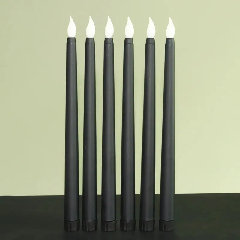 Flameless Flickering LED Taper Candles with Remote Control - Elegant Home and Wedding Decor