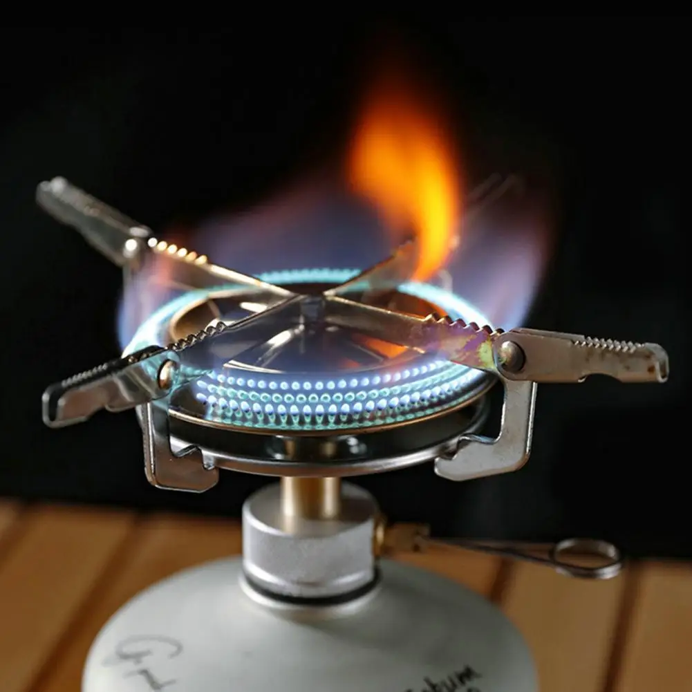 Mini Camping Gas Stove Outdoor Tourist Burner Strong Fire- Heater Tourism  Cooker Survival Mountaineering Stove with Storage Bag