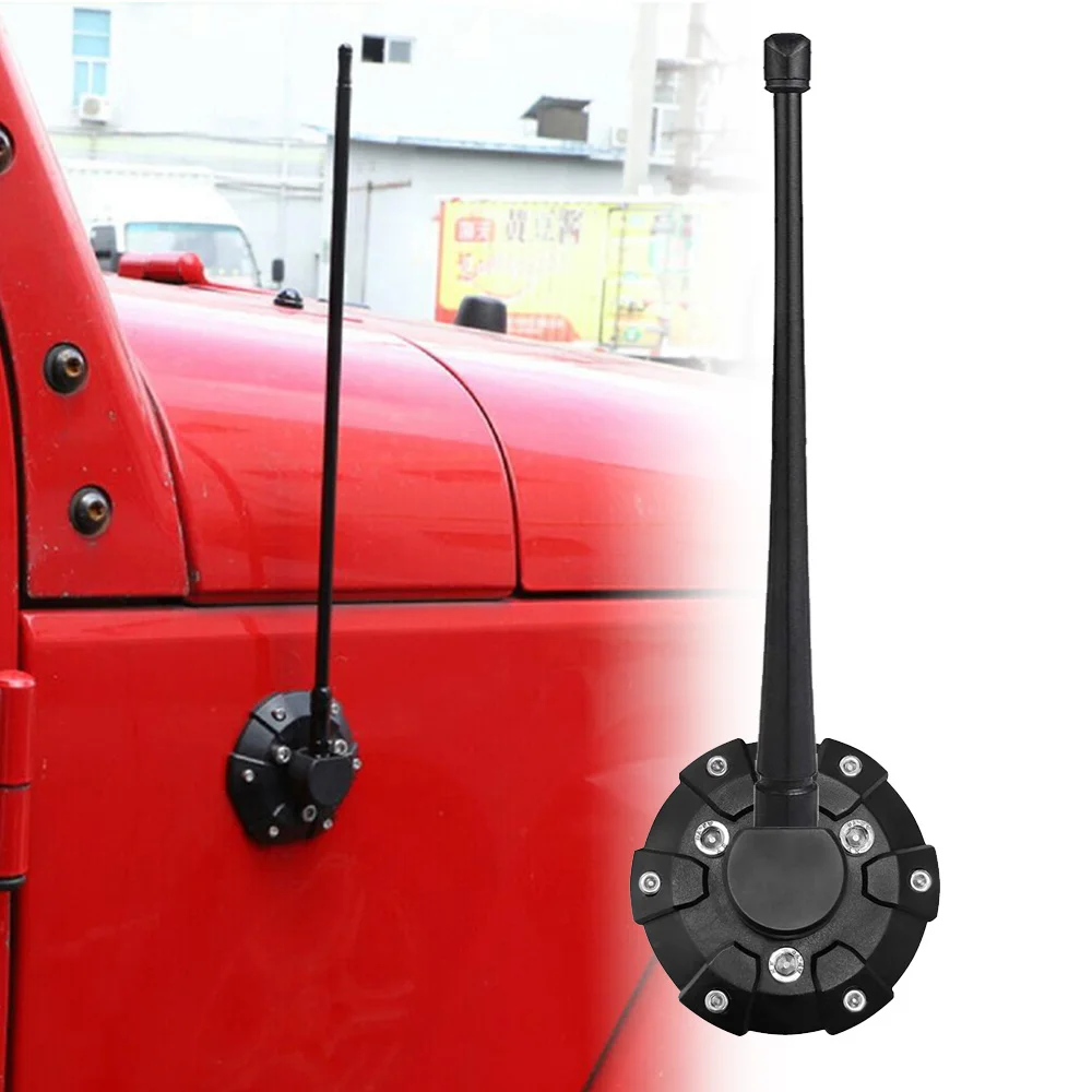 AntennaMastsRus Short Rubber Antenna For Jeep Wrangler JK/JL Gladiator ( 2007-2024), USA Stainless Steel Threading, The Original 6 3/4" Truck Accessory, Car Wash Proof, Internal Copper Coil, Antennas - Canada