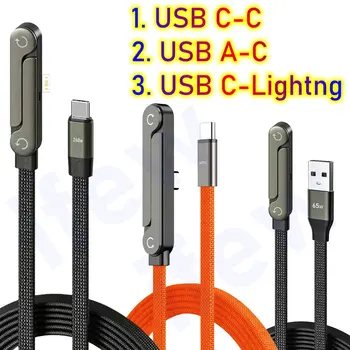 USB Type C Flat Charger Charging Cable C Kick Cable Stand With Invisible Support Foldable Phone Holder 240W Charge Wire Bracket 1