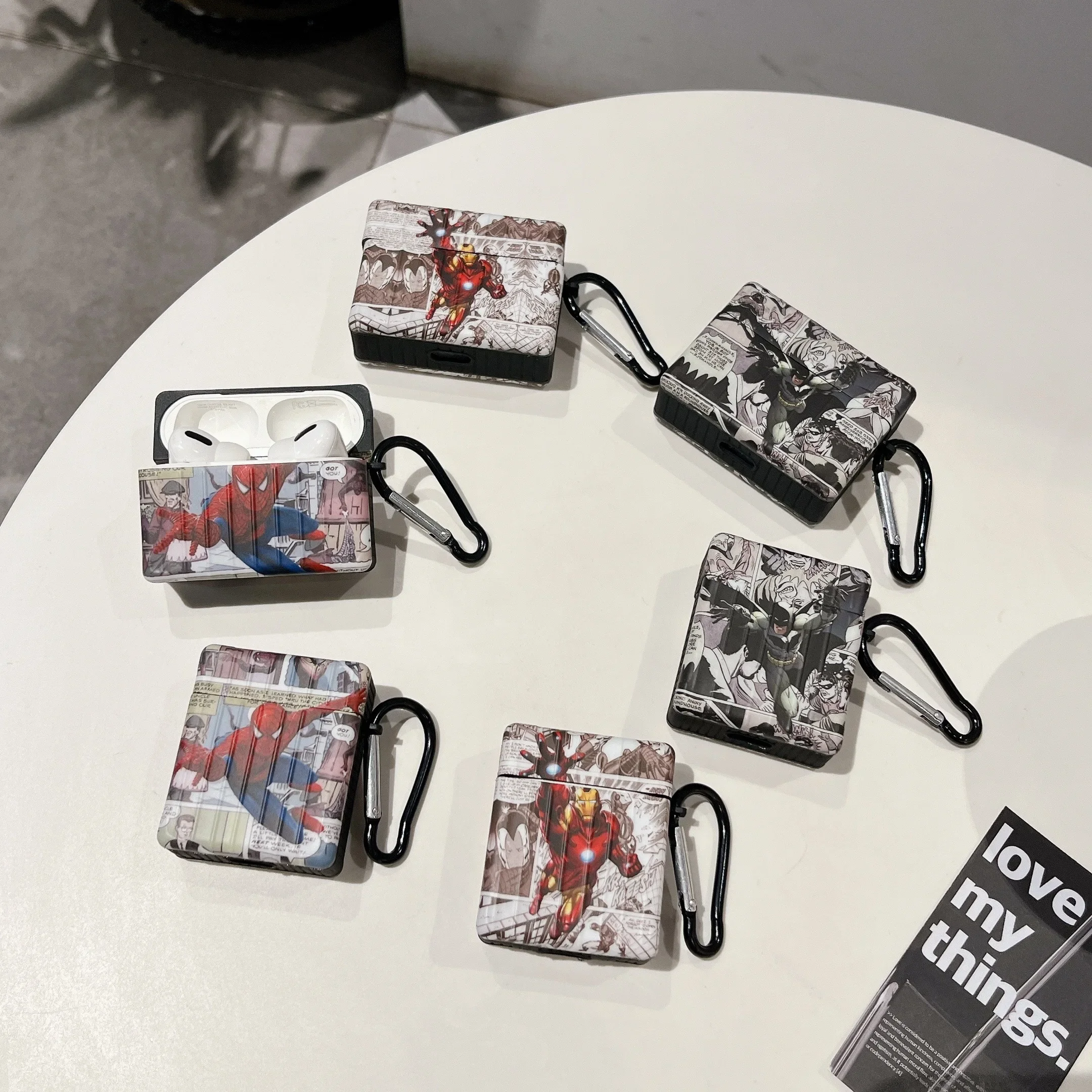 Luxury Marvels Irons Mans Spider-Mans Venoms Per Airpods 1 2 3 Custodia Airpods Pro 2 Custodia Iphone Accessori Per Auricolari Air Pod Cover