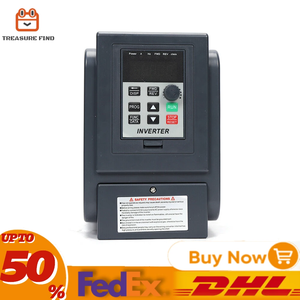 Einphasen-Frequenz umrichter Universal-Wechsel richter mit variabler Frequenz und hohem Drehmoment, hochpräzise, intelligente 750W.