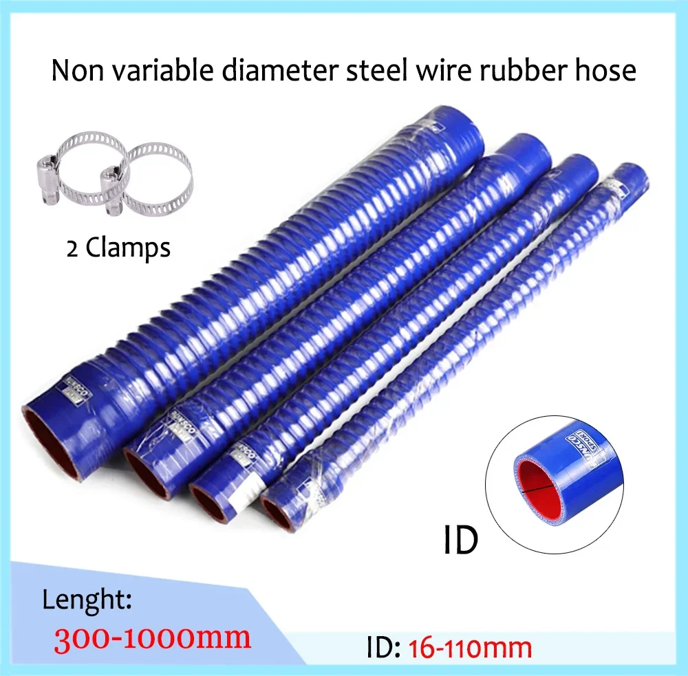 Tubo Silicone Per Aspirazione Auto 18mm ID – 122cm, 130 PSI, Alta Temp. -40°C A 220°C, Nero, Tagliabile Su Misura