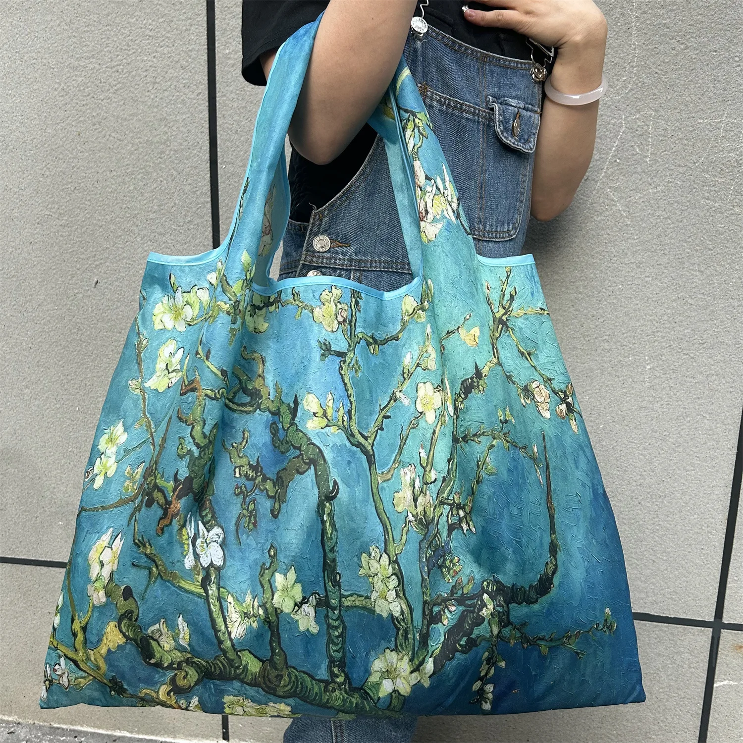 Women's Hand Shopper Bag Ultra Lightweight Grocery Bag Fold Eco Friendly Shopping Tote Bag Women's Daily Folding Handbag