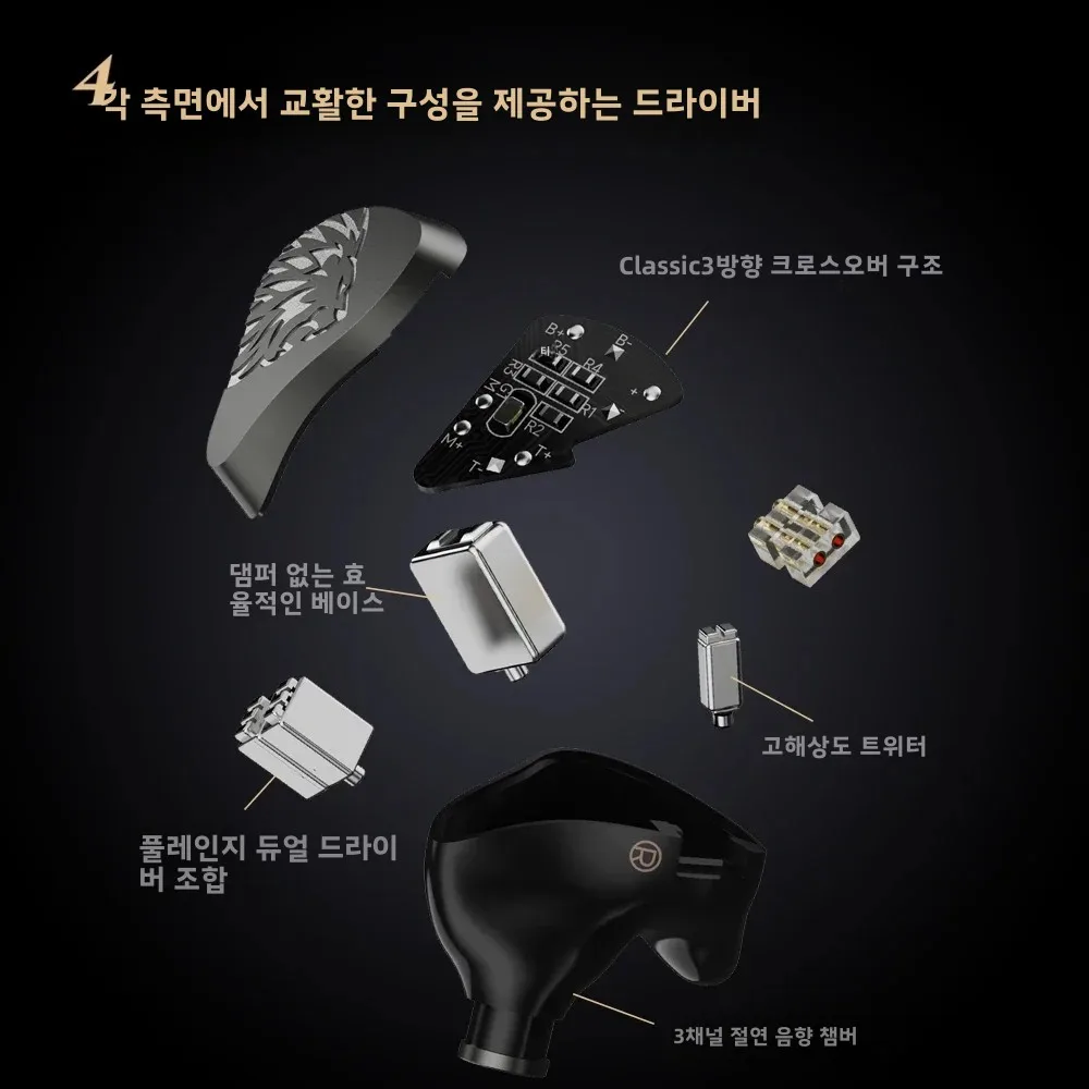 HiBy Yvain Sonion 4BA 3방향 전자 크로스오버 Knowles 비댐퍼 베이스 OCC 구리 IEM 이어폰 헤드폰 0.78 2핀 26 db