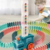 Kids Electric Domino Train Car Set Sound & Light Automatic Laying Dominoes Brick Blocks Game Educational DIY Toy Gift 3
