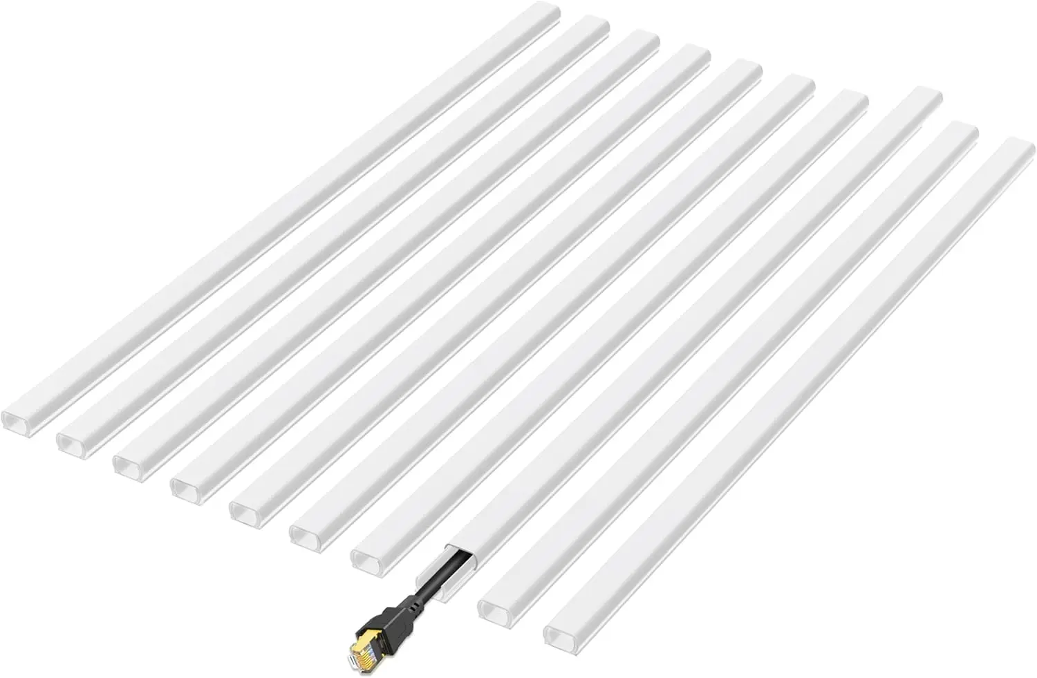 One Cord Cover Wall 142" Mini Wire Hider, Wire Cover for Hiding Speaker Wire, Baby Monitor Cord-Paintable Cable Raceway